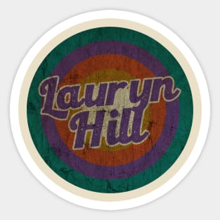 Lauryn Hill  - Retro Circle - DESIGN -  Vintage Sticker